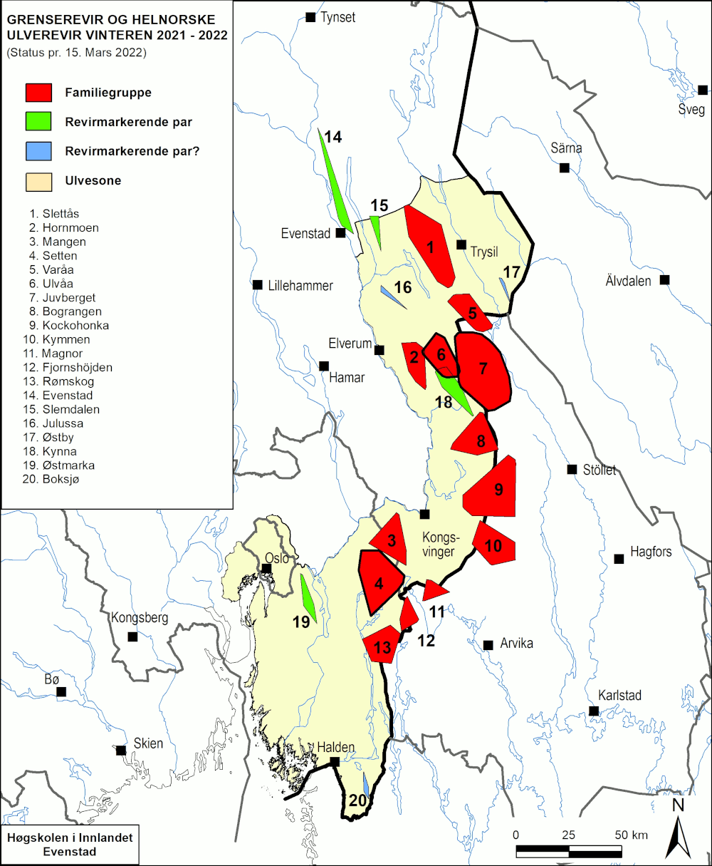 Ulverevir i Norge